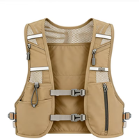 Gilet de course et de cyclisme extérieur personnalisé, imperméable et léger, avec rangement pour bouteille d'eau et téléphone portable, sac de jogging – Fournisseur d'usine