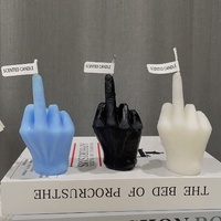 Kreative Moderne Mittelfinger-förmige Sojawachs-Duftkerze Handgemachte Umweltfreundliche Weihnachts- & Vatertags-Heimdekoration Geschenk