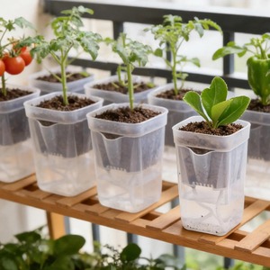 Macetas con Autorriego, Mini Macetas para Plántulas, Macetas de Plástico Translúcido, Macetas para Propagación de Plantas con Reservorio de 5CM - Product Image 6