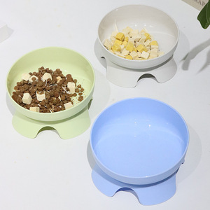 ชามอาหารแมวทรงสูงปากเฉียง ขนาดใหญ่ ป้องกันน้ำหก ช่วยดูแลสุขภาพคอ ชามอาหารสัตว์เลี้ยงแบบสี่ขา - Product Image 1