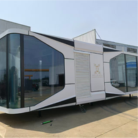 Luxe modulaire minuscule Apple Capsule maison mobile 3 chambres maison conteneur avec salle de bain et cuisine E8 dôme ameublement pour l'hiver