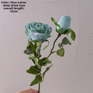 Rosa Artificial de Seda Verde de Tallo Único, Seca y Preparada, para Decoración de Bodas, Venta al por Mayor Transfronteriza - Product Image 2