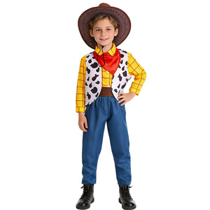 Costume Woody de Toy Story pour filles, taille moyenne, ensemble de cosplay d'Halloween, tenue de cowboy western - Product Image 2