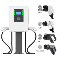 Chargeur rapide commercial EV DC chargeur de voiture électrique CCS2 GB/T nouveau DC 40kw 64A 2 pistolets chargeur Station OCPP 40kw puissance de sortie