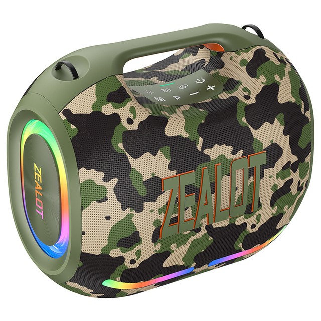 High Power Zealot ZE01 Portable Wireless Speaker 120W USB Woofer with RGB LED for Mobile Phone Big Size for Parties