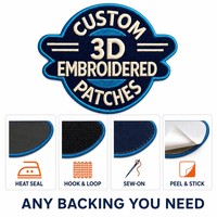 Écussons thermocollants en tissu brodé 3D écologiques avec logo personnalisé, formes irrégulières, pour vêtements, chapeaux et vestes