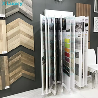 Types de vente chaude support de dalle de marbre support de planche de surf acrylique support panneau d'affichage rail d'affichage rotatif sol en pierre présentoir