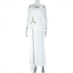 Đầm maxi nữ thời trang bán buôn, màu trơn, kiểu dáng khoét lỗ, phong cách thường ngày - Product Image 4