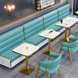 Ensemble de mobilier de restaurant de style moderne pour hôtels, cafés, bars et zones de repos, comprenant table de salle à manger, chaise, canapé et combinaison de sièges. - Product Image 4