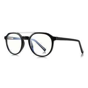 Montura de Gafas Ovalada Conchen TR1804, Montura Completa Ligera para Hombre, Lentes Planos con Protección Contra Luz Azul - Product Image 2