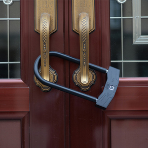 Vente en gros usine : Antivol de vélo <span class=keywords><strong>et</strong></span> moto extérieur étanche avec déverrouillage par empreinte digitale, en acier allié robuste, type U, à combinaison - Product Image 6