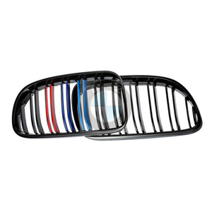 Calandre BMW Série 3 Coupé E92 Noir Brillant Double Ligne Version M pour Pare-chocs Avant 2010-2014 Pièce de Mise à Niveau A-E92-XK-LSM - Product Image 3
