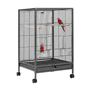 Low Carbon Bird Cage With Bottom Tray For Parrots Conure Lovebird Cockatiel