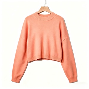 เสื้อสเวตเตอร์ผ้าฝ้ายถักสำหรับผู้หญิง ได้รับการรับรองมาตรฐาน BCI ทรงหลวม แขนยาว คอกลม สวมใส่สบาย - Product Image 2