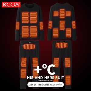 High Quality Adult Usb Rechargeable <strong>Long</strong> <strong>Sleeve</strong> Heated <strong>Thermal</strong> Underwear Set for Men and <strong>Women</strong> - Product Image 5