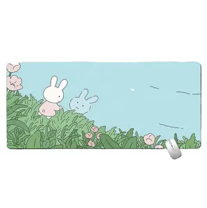 Green Mouse Mat Gamer Pad Extra Girly Mousemat Large Mouse Pads Kawaii Desk Accessories Mousepad XXL Surface for Computer Mouse