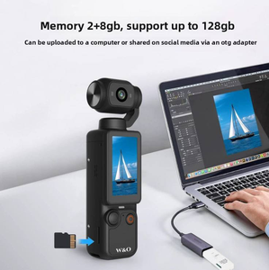 Pocket 1080p HD Handheld Camera <b>Recording</b> <b>Device</b> Sports Audio-Video Camera Gimbal Ultra-clear Anti-Shake 1.9 Inch Screen Model - Product Image 3
