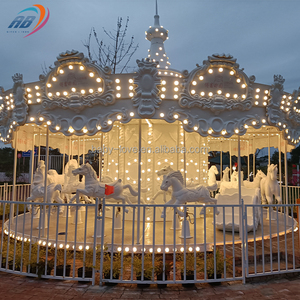 China Fabricación Atracción Juego Paseos Parque de atracciones Eléctrico Merry Go Round Carrusel para la venta - Product Image 5