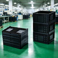 Caisse de rangement pliable antistatique en plastique pour atelier électronique automatisé, fabrication chinoise