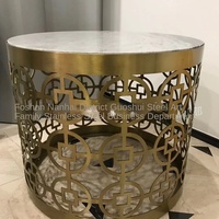 Table basse extensible moderne en acier inoxydable panneau MDF art en acier marque familiale pour salon appartement chambre à coucher-vente en gros