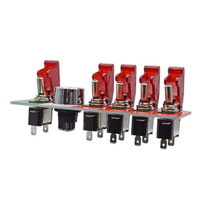 Botón de arranque de motor 6 en 1, indicador LED, interruptores de palanca, relé Precableado de 12V, Panel de interruptor de encendido de carreras de coches para RV marino - Product Image 5