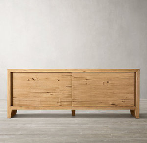 Meuble de rangement en bois de chêne classique, couleur personnalisable, réglable, pour salon, meubles en bois faits à la main - Product Image 6