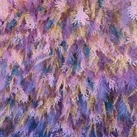 Penjualan Terbaik bunga Misty dekorasi dinding warna-warni Pampas rumput bunga buatan latar belakang dinding untuk Natal Eropa Amerika