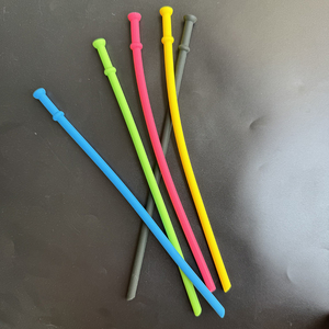 Factory New Silicone <b>Straws</b> Reusable Food Grade Reusable Washable <b>Straw</b> Thread Straight Bend Drinking Silicone <b>Drink</b> <b>Straws</b> - Product Image 2