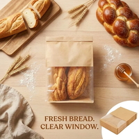 Sac en papier kraft pour l'emballage alimentaire, idéal pour les sandwichs, le pop-corn et le pain – Personnalisable