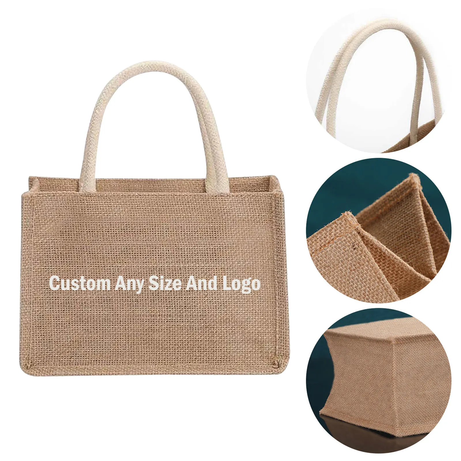 Custom Reusable Eco Friendly Shopping Grocery Soft Black Cotton Tote Wholesale Jute Bags