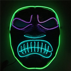 Envío rápido de moda de fiesta de Halloween Supp brillo Led de neón <span class=keywords><strong>EL</strong></span> cable máscara - Product Image 3