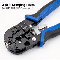 Pince à sertir professionnelle sans fil pour câbles réseau, en acier à haute teneur en carbone, kit d'outils informatiques OEM pour le sertissage de fiches modulaires