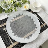 Assiette de Présentation Luxe Rétro en Plastique Écologique Dorée pour Hôtels, Banquets et Mariages