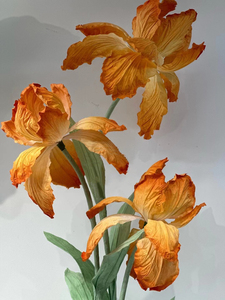 L-091 Fleur d'<span class=keywords><strong>iris</strong></span> artificielle géante sophistiquée, grande <span class=keywords><strong>iris</strong></span> en papier pour toile de fond de mariage, décoration d'événements, sur pied - Product Image 1