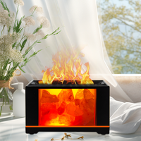 Diffuseur d'arômes portable à flamme simulée, prix d'usine, veilleuse colorée avec capteur pour voiture et maison, cadeau créatif en plastique