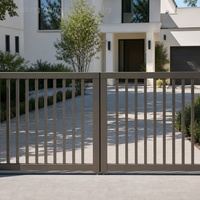 Portails de jardin en aluminium thermolaqué robustes, anti-rouille, anti-corrosion, avec modélisation 3D pour l'aménagement extérieur