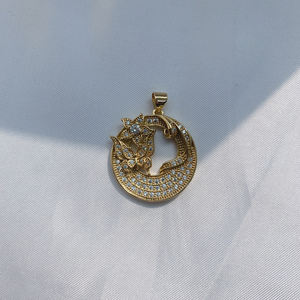 Kenmerkend Gestileerd 18K Messing Hart Vlinder Olifant Maan Ster Ketting Hanger Charmes Voor Sieraden - Product Image 5