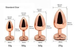 9 cm Anal Play Masturbation Alliage d'aluminium Butt Anal Plug Sex Toy Pour Femmes Hommes Couples - Product Image 2