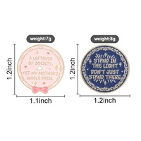 Badge émaillé rond avec slogan inspirant pour sac, chapeau, vêtement et ornement de style personnel