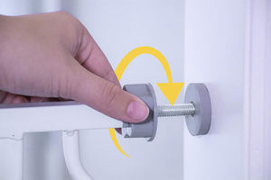 Barrière en métal pliante <span class=keywords><strong>pour</strong></span> <span class=keywords><strong>chien</strong></span>, grande et longue, sans perçage <span class=keywords><strong>pour</strong></span> la maison. - Product Image 3