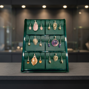 Juego de Pendientes y Colgantes de Piedras de Cristal Talladas a Mano con Forma Libre para Bodas y Manualidades de Moda - Product Image 2
