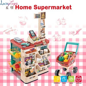 <span class=keywords><strong>Jouet</strong></span> de supermarché d'imitation avec scanner, <span class=keywords><strong>caisse</strong></span> <span class=keywords><strong>enregistreuse</strong></span> et aliments pour garçons et filles de 4 à 9 ans, <span class=keywords><strong>jouet</strong></span> éducatif en plastique pour jeu de rôle amusant - Product Image 2