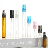 Flacons échantillons portables miniatures en verre 2ML 3ML 5ML 10ML vides transparents avec atomiseur de parfum à pompe, estampage à chaud et sérigraphie