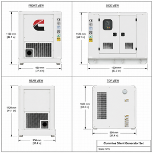 Generador Eléctrico Diésel Cummins 6BTAA5.9-G2 de 120KW, 150kva, Silencioso, con Certificaciones EPA, EAC, CE, ISO, UKCA, SONCAP, ROHS y SGS - Product Image 4