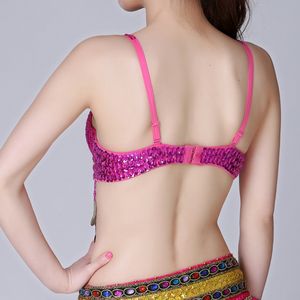 Soutien-gorge à paillettes perlées pour femmes Triabl Belly Dance Fringe Coins <span class=keywords><strong>Cabaret</strong></span> Stage Performance Dancewear Bra Rave Festival Outfit - Product Image 6