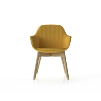 Fauteuil en bois jaune personnalisable modulaire moderne nordique chaise de canapé simple pour bureau à domicile appartement utilisation scolaire