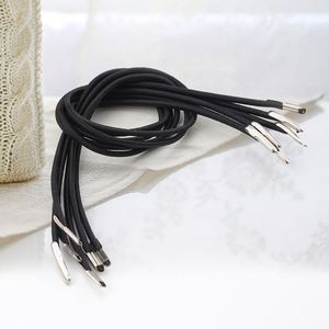 Paquete de 100 Piezas de Cuerda Elástica Redonda con Púas Metálicas Dobles Plateadas - 2mm 2.5mm 3mm - Cordón Elástico con Púas - Product Image 1