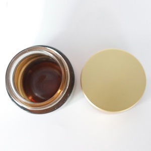 120ml 4oz Containers Amber Dark Brown Glass Cream Jars with Matte Gold Plastic Lid for Face Cream Body <b>Scrub</b> Bath Salt - Product Image 5