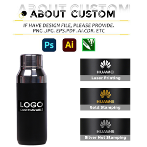 Bouteille d'eau isotherme en acier inoxydable de 400 ml avec logo personnalisé, double paroi sous vide, tasse thermique pour vente en gros - Product Image 3