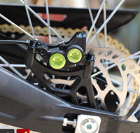 Ensemble de frein hydraulique avant/arrière JY pour moto tout-terrain - Kit de remplacement avec maître-cylindre et étrier en alliage d'aluminium et conduite de liquide